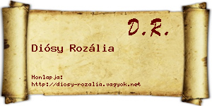 Diósy Rozália névjegykártya