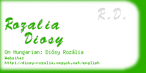 rozalia diosy business card